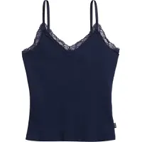 Superdry Femme Débardeur à Bordure en Dentelle Essential Bleu Marine Taille: 44