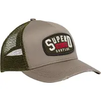 Superdry Casquette taupe / olive / rouge / blanc