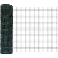 vidaXL Clôture en fil de fer soudé avec pointes, en acier et PVC vert, en treillis