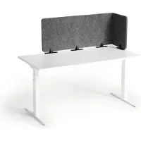Durable Tischtrennwand faltbar 1.60m PET-Filz/50cm Sichtschutzhöhe (160 x 50 cm)
