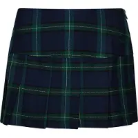 Superdry Vintage Check Pleat Mini Skirt Vert S Femme