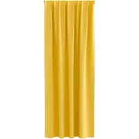 vidaXL Rideaux occultants avec anneaux Jaune moutarde Polyester