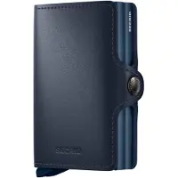 Secrid Twinwallet Original Leather Wallet Bleu