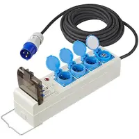 Proplus Unité tente/remorque pliante 20M 3x1,5mm² avec MCCB et RCD + 2xUSB