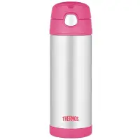 Thermos FUNtainer Baby avec paille - rose 470 ml