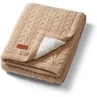 PurePower , couverture en coton avec rembourrage, beige, 75 cm x 100 cm, 1 pièce