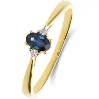 Lucardi Bague bleu marine / or / transparent