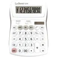 Lexibook Calculatrice de poche avec angle d'affichage réglable et surface caoutchoutée - 10 chiffres (Fonctionnement sur piles)