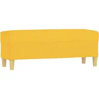 vidaXL Banc Jaune clair 100x35x41 cm Tissu