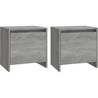 vidaXL Tables de chevet 2 pcs Sonoma gris 45x34x44,5 cm Aggloméré