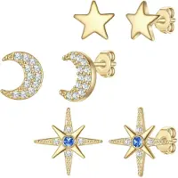 Yokoamii Boucles d'oreilles jaune d'or