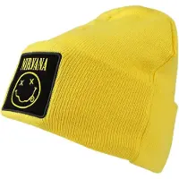 Nirvana Bonnet de - Amplified Collection - Patch Beanie - pour Unisexe - jaune - Taille Standard