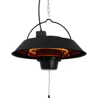 Vonroc Chauffage de terrasse atmosphérique - Chauffage Ustica - Infrarouge - 1500W - Haute efficacité - Lampe en fibre de carbone