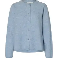 Selected Laine Mélangée Cardigan Femme Bleu S