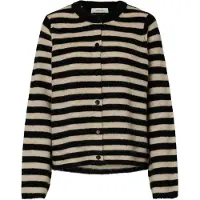 Selected Laine Mélangée Cardigan Femme Le noir S