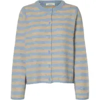 Selected Laine Mélangée Cardigan Femme Bleu M