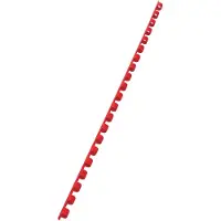 GBC CombBind - 6 mm - 21 anneaux - A4 (210 x 297 mm) - 25 feuilles - rouge - 100 unités peigne de reliure en plastique - pour CombBind C110, C210, C250PRO