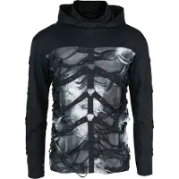 Chemical Black T-shirt manches longues Gothic de - Javier - Haut Noir - L - XXL - pour Homme - noir - Taille XXL