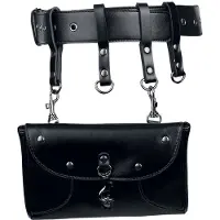 Banned Ceinture Gothic de - Shadow Pouch Belt - pour Femme - noir - Taille L-XL