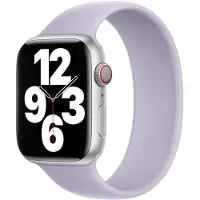 Apple Bracelet Boucle unique en Silicone Watch | 44/45/46/49 mm - Taille 7 - Purple Fog