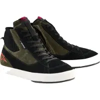 Alpinestars Stated, chaussures Drystar ,Noir/Blanc/Vert Foncé ,11 US