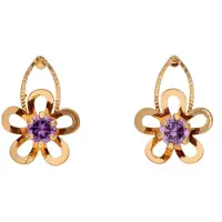 Gaya Boucles d'oreilles or rose / violet