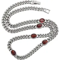NAEMI Chaîne rouge / argent