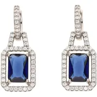 NAEMI Boucles d'oreilles bleu marine / argent