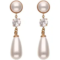 NAEMI Boucles d'oreilles transparent / blanc