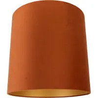QAZQA Abat-jour en tissu orange avec intérieur doré 40/40/40