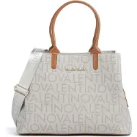 Valentino Mario cabas Regina beige, motif logo cognac