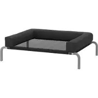 PawHut Lit surélevé pour chien rafraichissant, lit de camp pour chiens intérieur extérieur portable, avec oreiller en forme de U, maille respirante, résistant aux morsures, 90 x 65 x 30 cm, noir