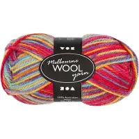 Creativ Company Melbourne Wool Yarn, Fil + laine, Multicolore