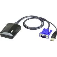 Aten CV211 Adaptateur de console USB pour ordinateur portable, Commutateur KVM, Noir