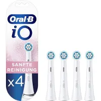 Oral-B Têtes de brosse à dents électriques iO Care Douce, poils angulés, pack de 4, blanc