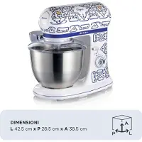 Ariete 1588/0C, Mixeur sur socle, Bleu, Multicolore, Pétrir, Mixer, 5,5 l, Bouton rotatif, Acier inoxydable