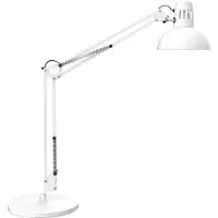 MAUL Lampe de table MAULstudy E27 LED 3.000 K Pied blanc