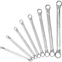 Ks Tools COMPETITION Jeu de clés à anneau doubles, courbées, 8 pièces