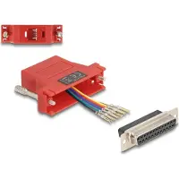 DeLOCK D-Sub 25 broches femelle vers RJ12 femelle kit de montage rouge