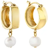 Breil Boucles d'oreilles or / blanc perle
