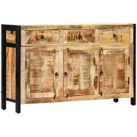 vidaXL Buffet 120x35x76 cm bois massif Mango
