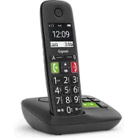 Gigaset Téléphone analogique/DECT E290A BLACK Noir Identification de l'appelant