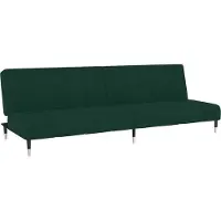 vidaXL Canapé-lit à 2 places vert foncé velours