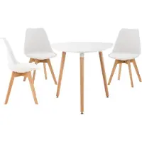 CLP Ensemble de table et de chaises Libanera (SET 3+1), couleur blanche