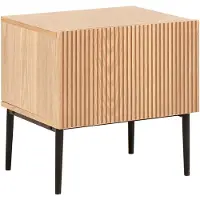 Beliani Table De Chevet Blythe Bois Marron