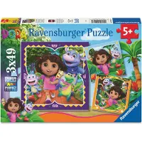 Ravensburger Puzzle 3x49 pieces - Pret pour l'exploration / Dora