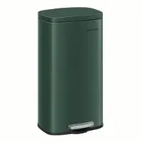 Songmics Poubelle Cuisine 30L, Poubelle à pédale, avec couvercle à fermeture en douceur, Seau Intérieur, en acier, Vert Rétro