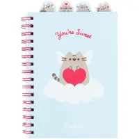 Pusheen - Notebook Intercalaires - Format A5 (A5, À rayures, Couverture rigide)