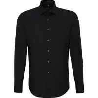 Seidensticker Slim Fit Chemise noir, Unicolore