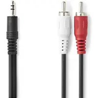 Pro Câble adaptateur audio AUX, jack 3,5 mm vers fiche RCA stéréo, Adaptateur audio, Noir